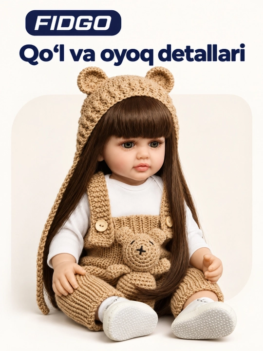 Силиконовая кукла FIDGO Reborn в одежде, подарочная упаковка