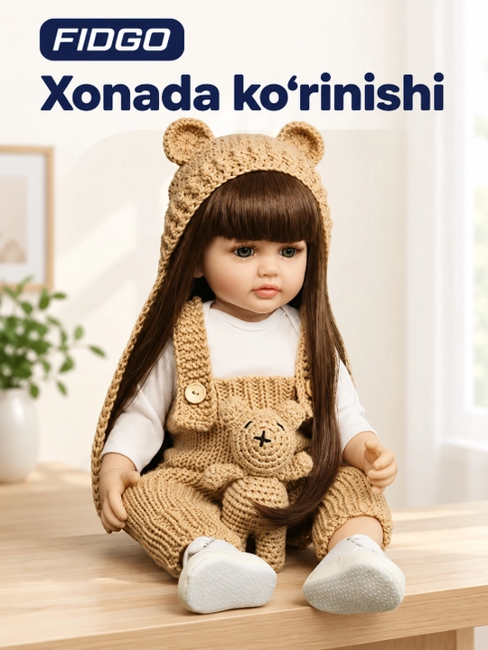 Силиконовая кукла FIDGO Reborn в одежде, подарочная упаковка