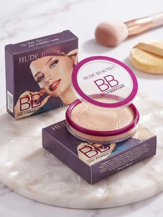 Hude Beautily BB 2 в 1 компактная пудра и тональный эффект, гладкая основа - 