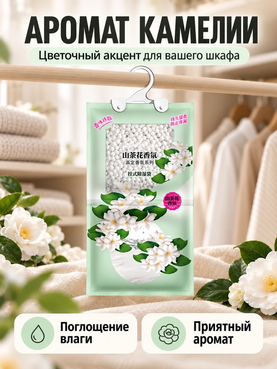 Shkaf va garderob uchun osma namlik yutgich, nam yutuvchi paket, 100 g