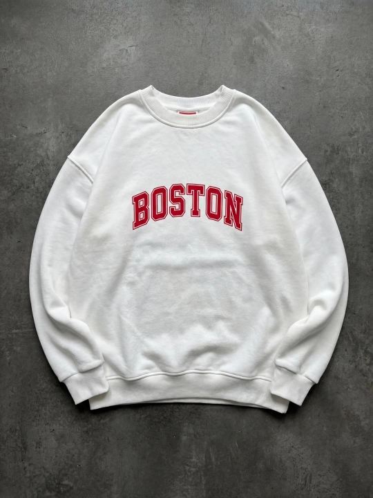 Толстовка Boston оверсайз для мужчин и женщин, плотная, 80% хлопок - 