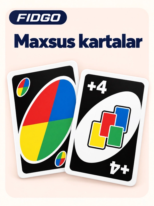 UNO oilaviy karta o‘yini, qizil quti, 2–10 o‘yinchi uchun, 7 yoshdan