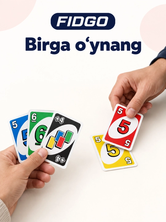 UNO oilaviy karta o‘yini, qizil quti, 2–10 o‘yinchi uchun, 7 yoshdan