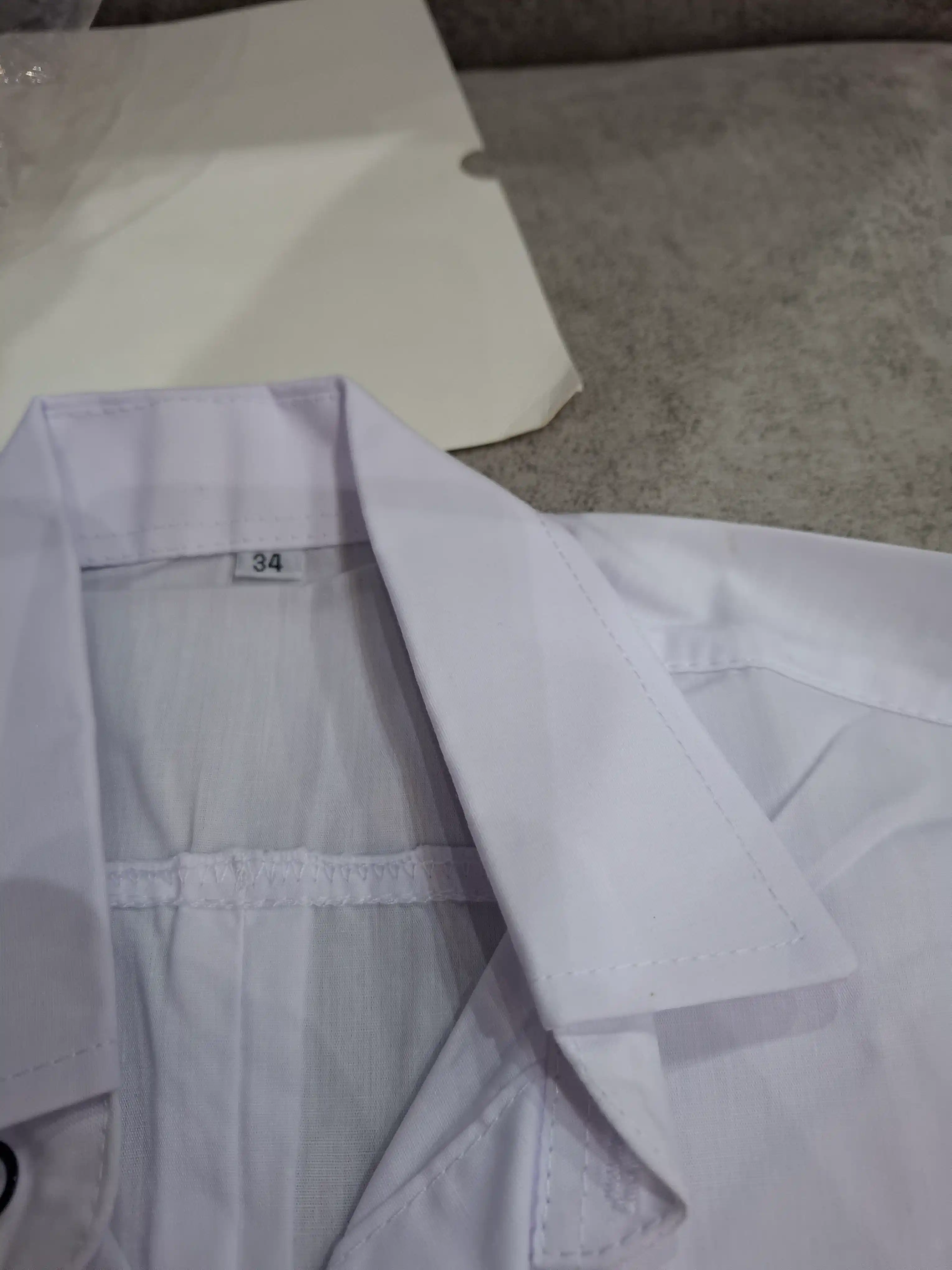 Рубашка для мальчика Slim Fit с длинным рукавом, школьная форма, 7-14 лет