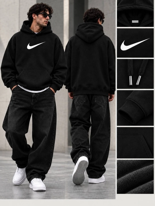 Мужское худи Nike, оверсайз, толстовка с капюшоном - 