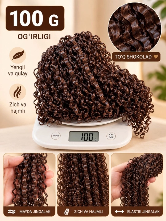 Канекалон для волос двухцветный, афрокудри bali curls и zizi