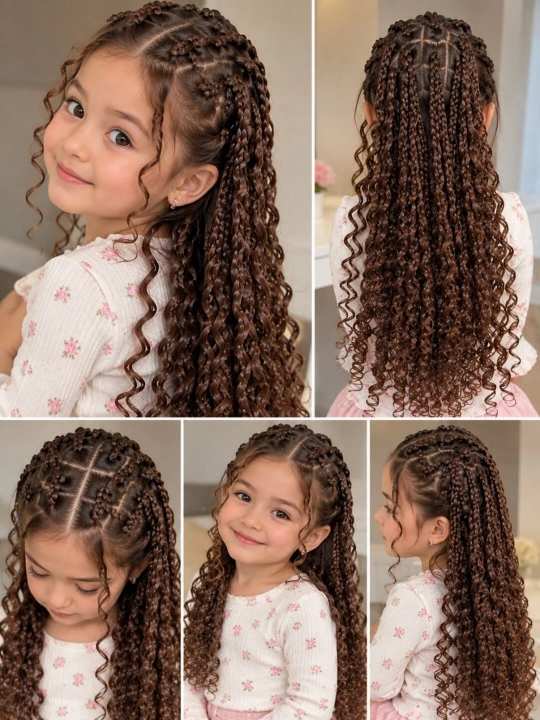 Канекалон для волос двухцветный, афрокудри bali curls и zizi