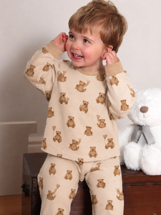 O‘g‘il bolalar pijamasi, bog'chaga pijama, traktorli pijama, 2-4-6 yosh - 