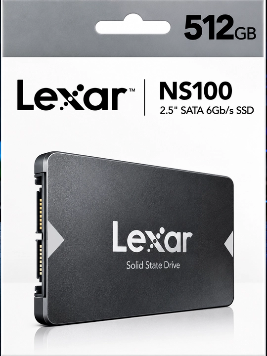 Lexar NS100 512GB — 2.5" SATA SSD - 