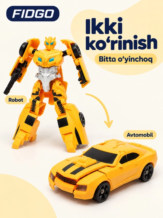 Robot-transformer FIDGO, robot va avtomobil ko‘rinishi