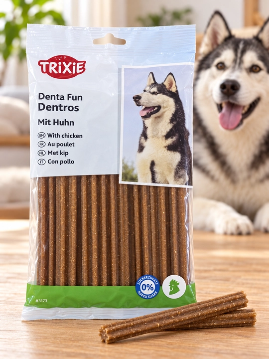 Itlar uchun Trixie Denta Fun Dentros tovuqli yeguligi - 