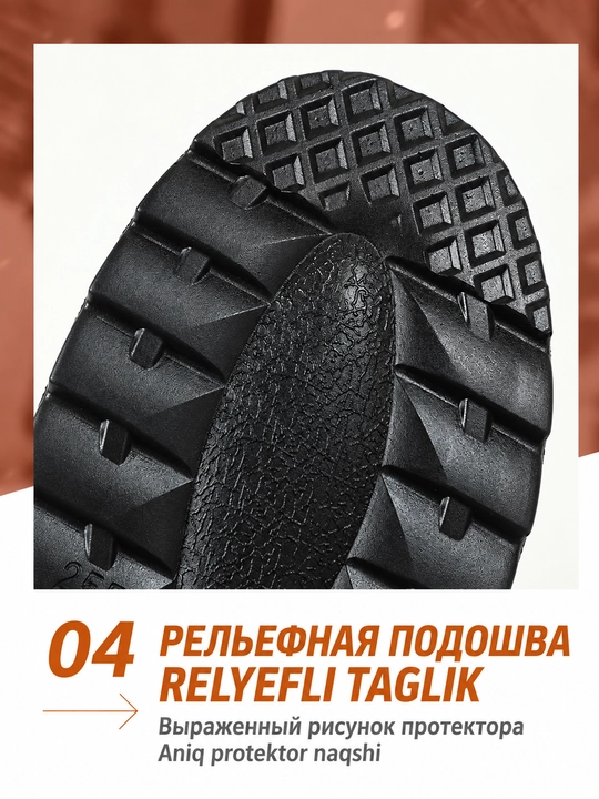 Erkaklar botinkalari DISHER Winterford, issiq, 39–45, mo‘ynali, bog‘ichsiz