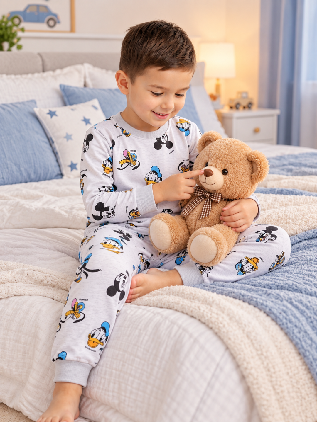 Пижама для мальчика 2–8 лет, мягкий домашний комплект
