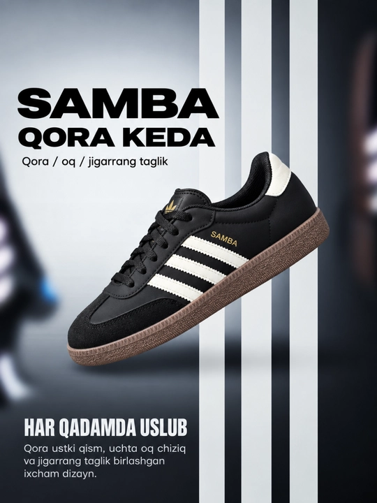 Qora Samba uslubidagi uniseks keda, 36–44 o‘lcham, juftliklar uchun - 