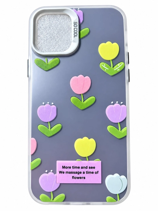 IPhone uchun gulli dizaynli g‘ilof, yumshoq himoya g‘ilofi - 