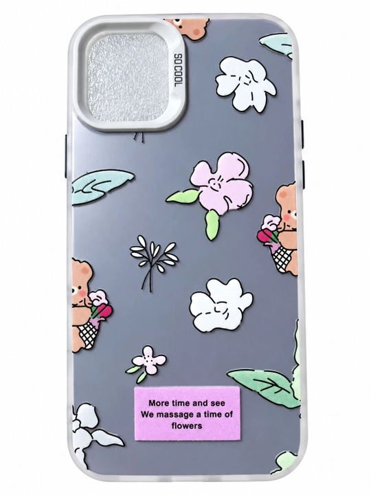 IPhone uchun gulli dizaynli g‘ilof, yumshoq himoya g‘ilofi - 