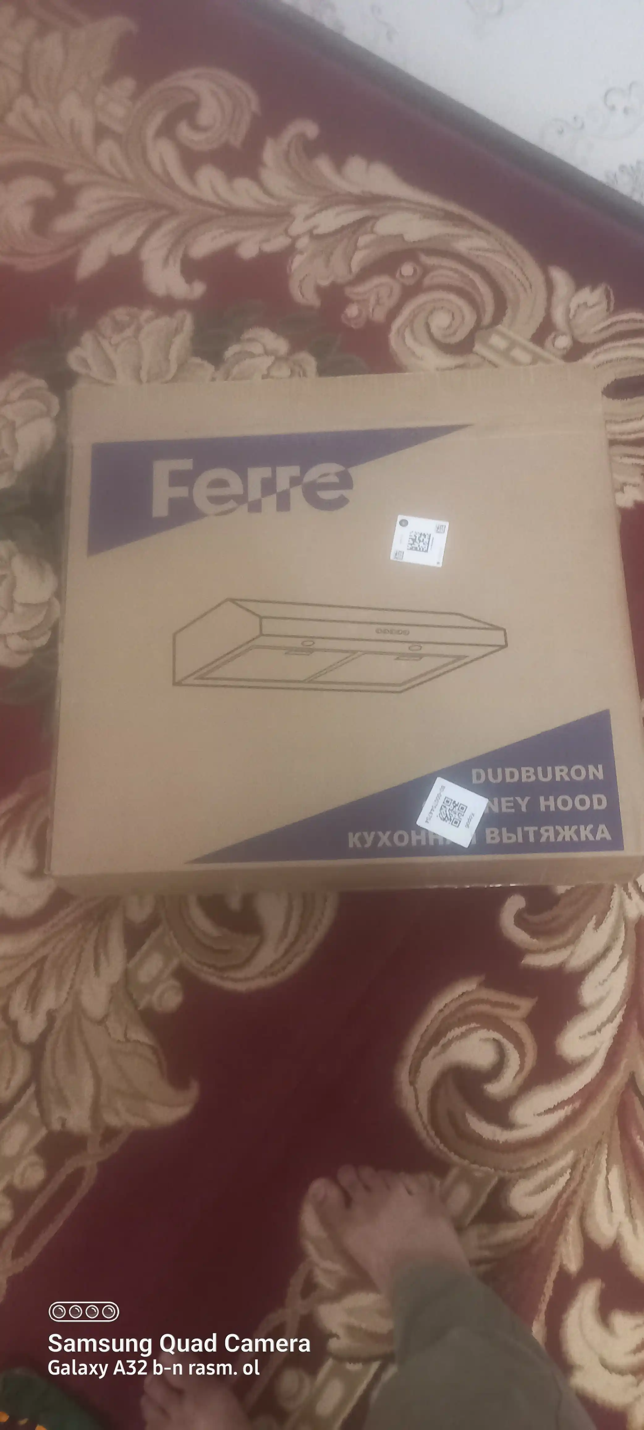 Oshxona uchun dudburon Ferre 601 Tablet, 2 motorli va yuqori havo tortish tezligi, 600 m³