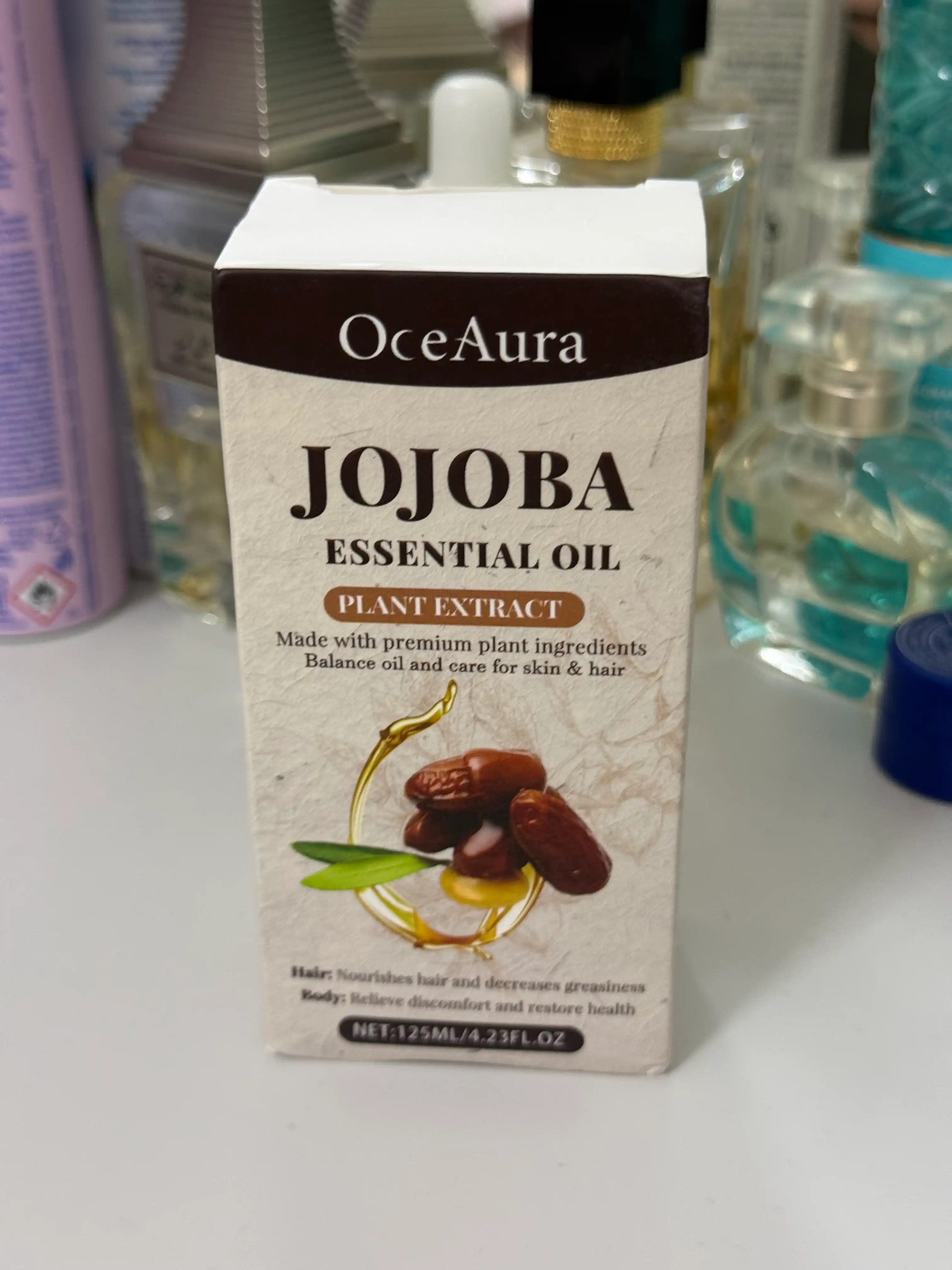 Soch va tana terisi uchun jojobali OceAura kosmetik moyi, 125 ml