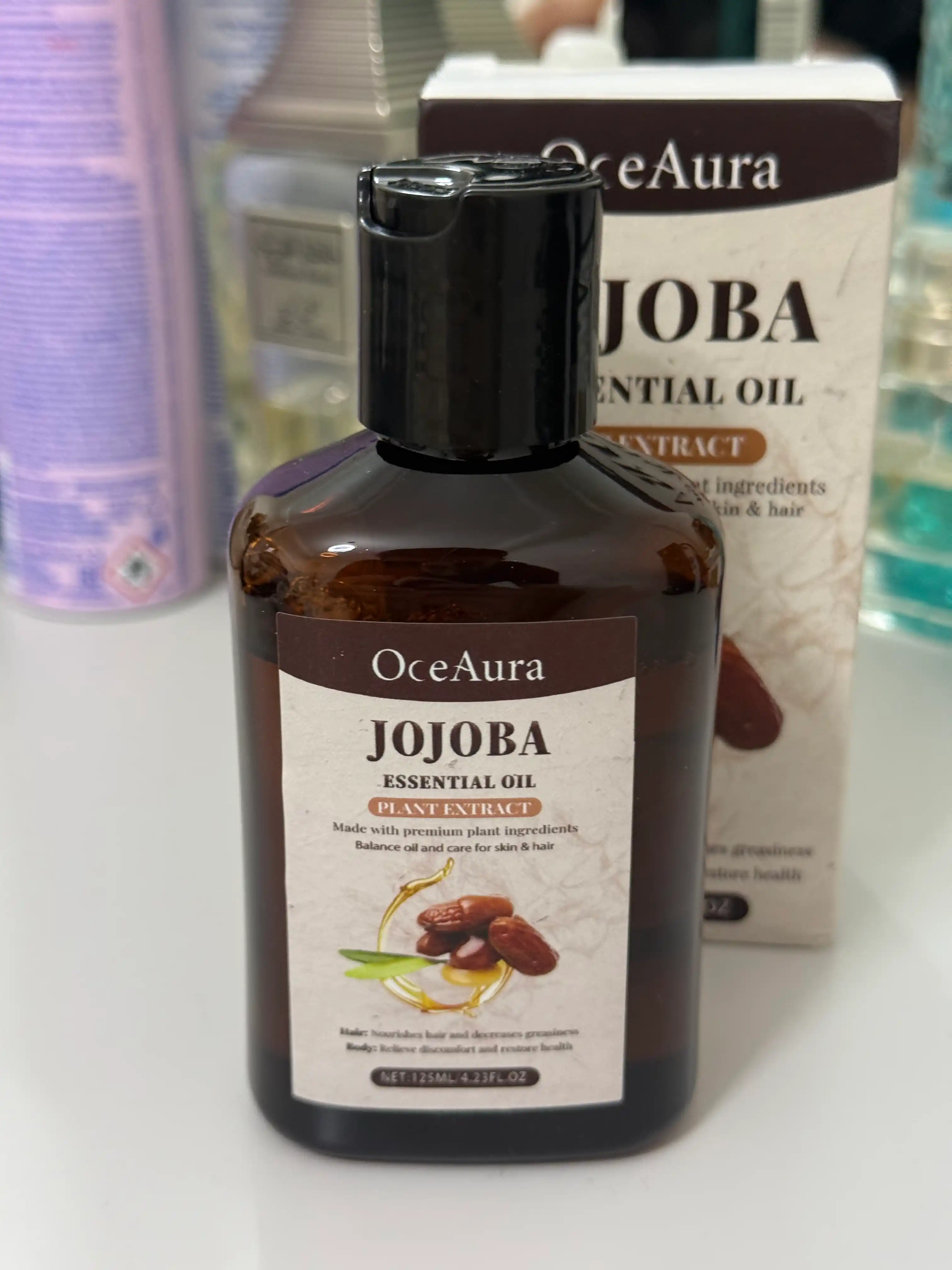 Soch va tana terisi uchun jojobali OceAura kosmetik moyi, 125 ml