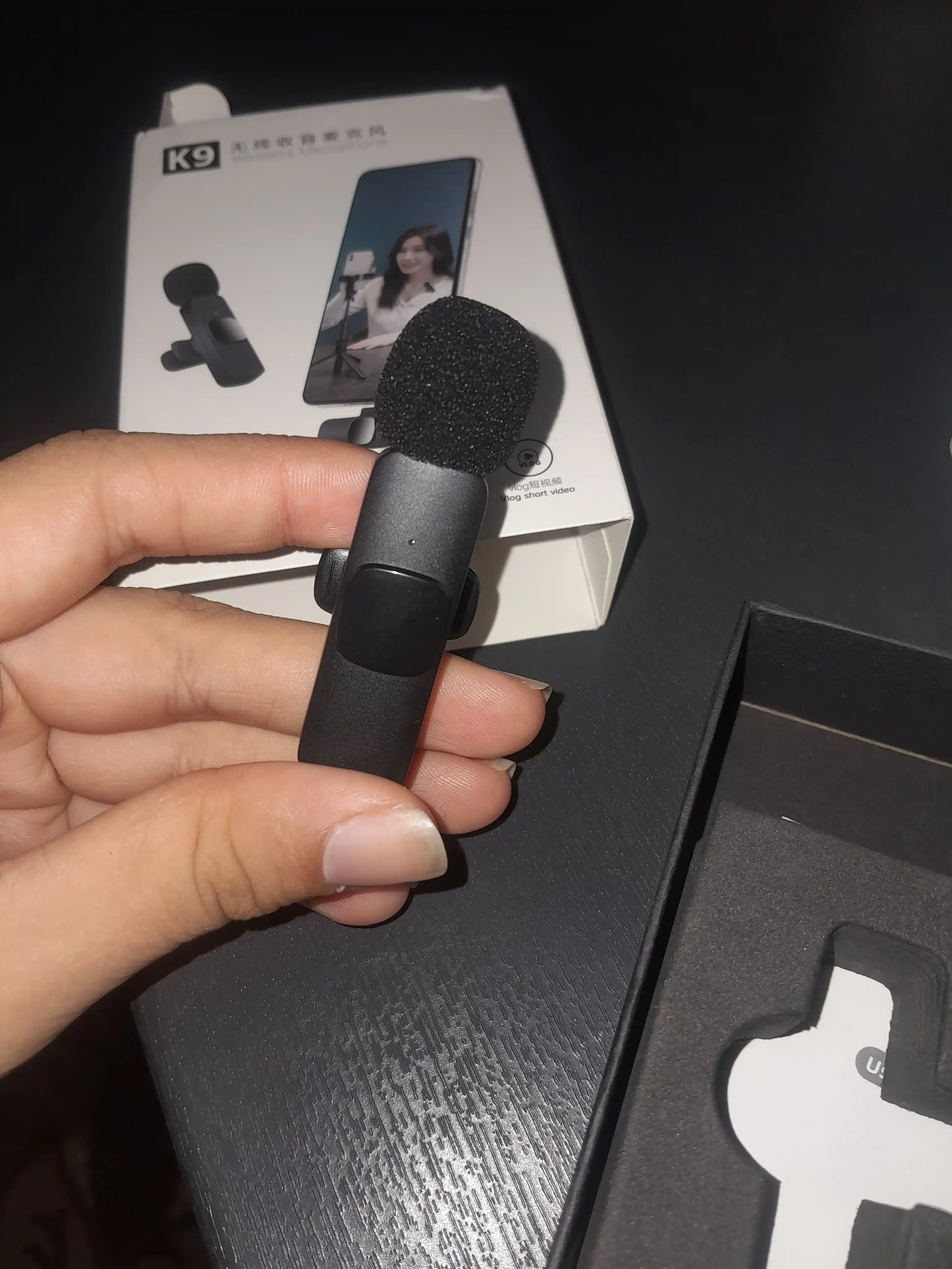 K9 simsiz mikrofon 2 ta mikrofonli to‘plam, Type-C va Iphone, Shovqinni kamaytirish