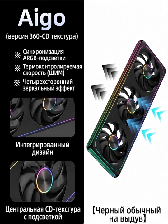 Aigo 360 mm kompyuter sovutish foniy - 