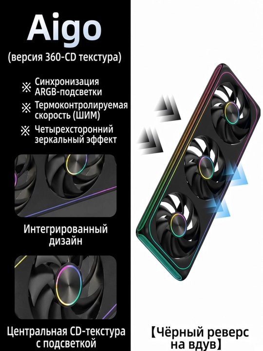 Aigo 360 mm kompyuter sovutish foniy - 