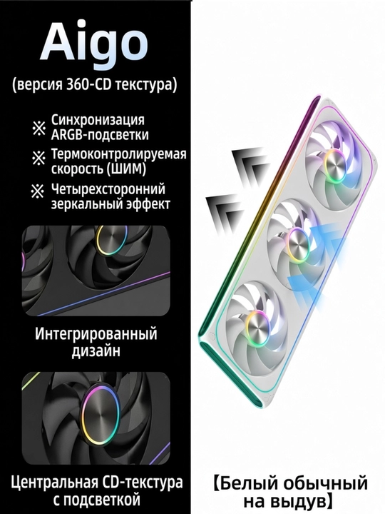 Aigo 360 mm kompyuter sovutish foniy - 