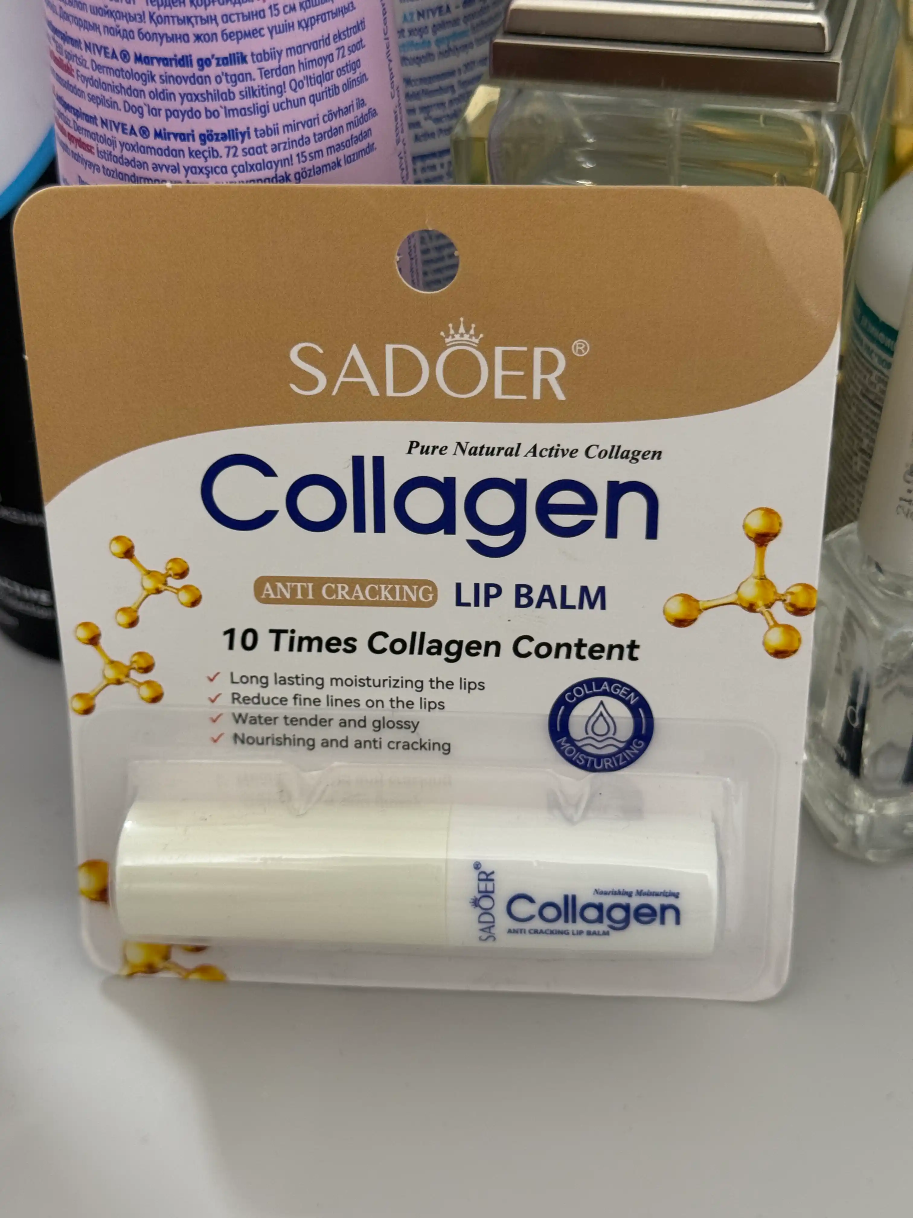 Бальзам для губ SADOER Collagen Anti-Cracking, 2.7 г