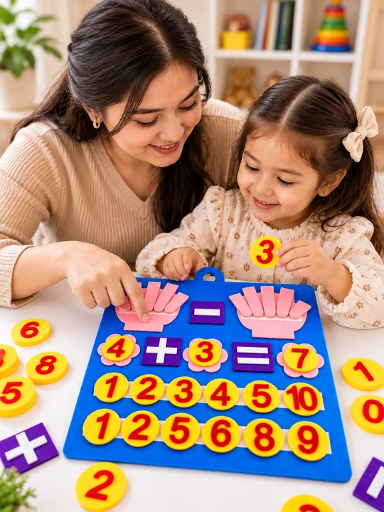 Rivojlantiruvchi bolalar o'yinchog'i, matematik amallarni o'rgatuvchi doska - 