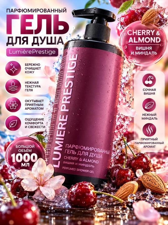 Парфюмированный гель для душа LUMIERE PRESTIGE, 1000 мл