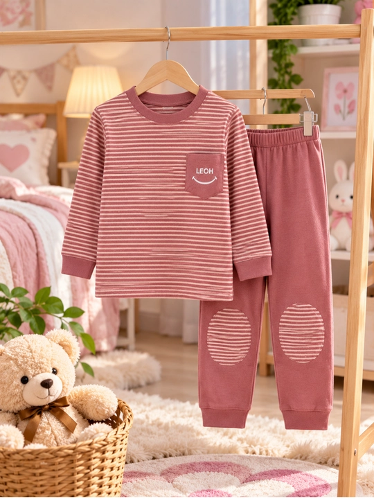 Детская пижама из мягкого кашемира, длинный рукав, 2–5 лет