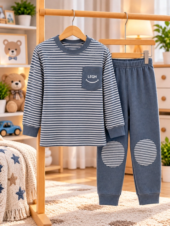 Детская пижама из мягкого кашемира, длинный рукав, 2–5 лет