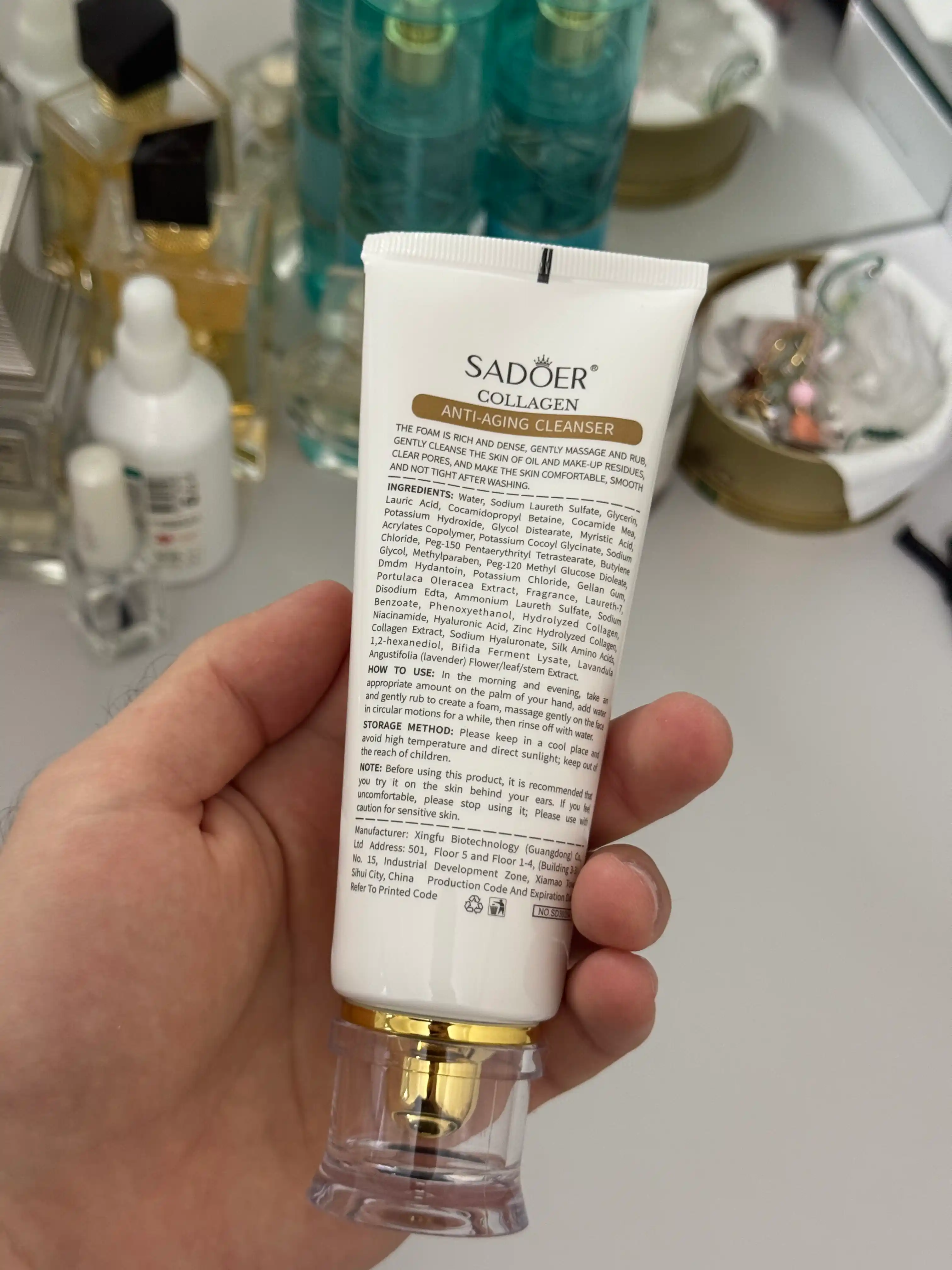 Пенка для умывания SADOER, с коллагеном и гиалуроновой кислотой, 100 г