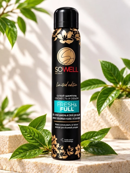 SOWELL PROHAIR Fresh & Full сухой шампунь, 200 мл