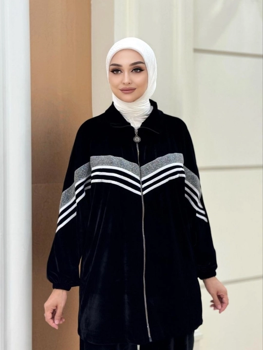 Ayollar velur dvoykasi, kuzgi-qishki kostyum, sport uslubidagi kiyim