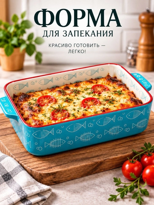 Pechda pishirish uchun keramika qolipi, dastali - 