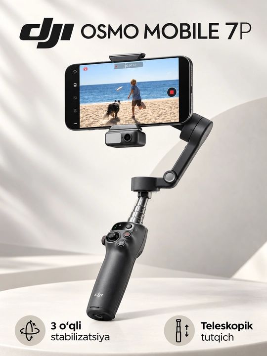 DJI Osmo 7P, стабилизатор, Гимбал, для телефона, 3-осевая стабилизация, штатив, osmo 7p - 