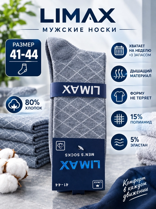 Набор мужских носков 10 пар