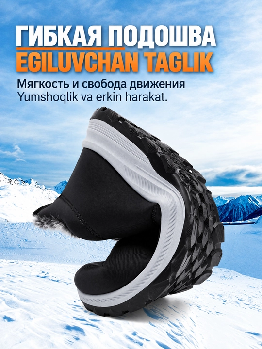Ayollar sliponlari DISHER WarmStep, qishki, issiq, qulay, 1 o’lcham katta oling