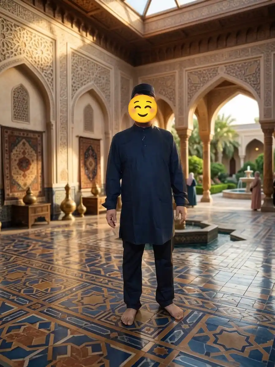 Erkaklar komplekti YASIR, namoz, haj va umra ibodatlari uchun, yengil havo o‘tkazuvchi mat