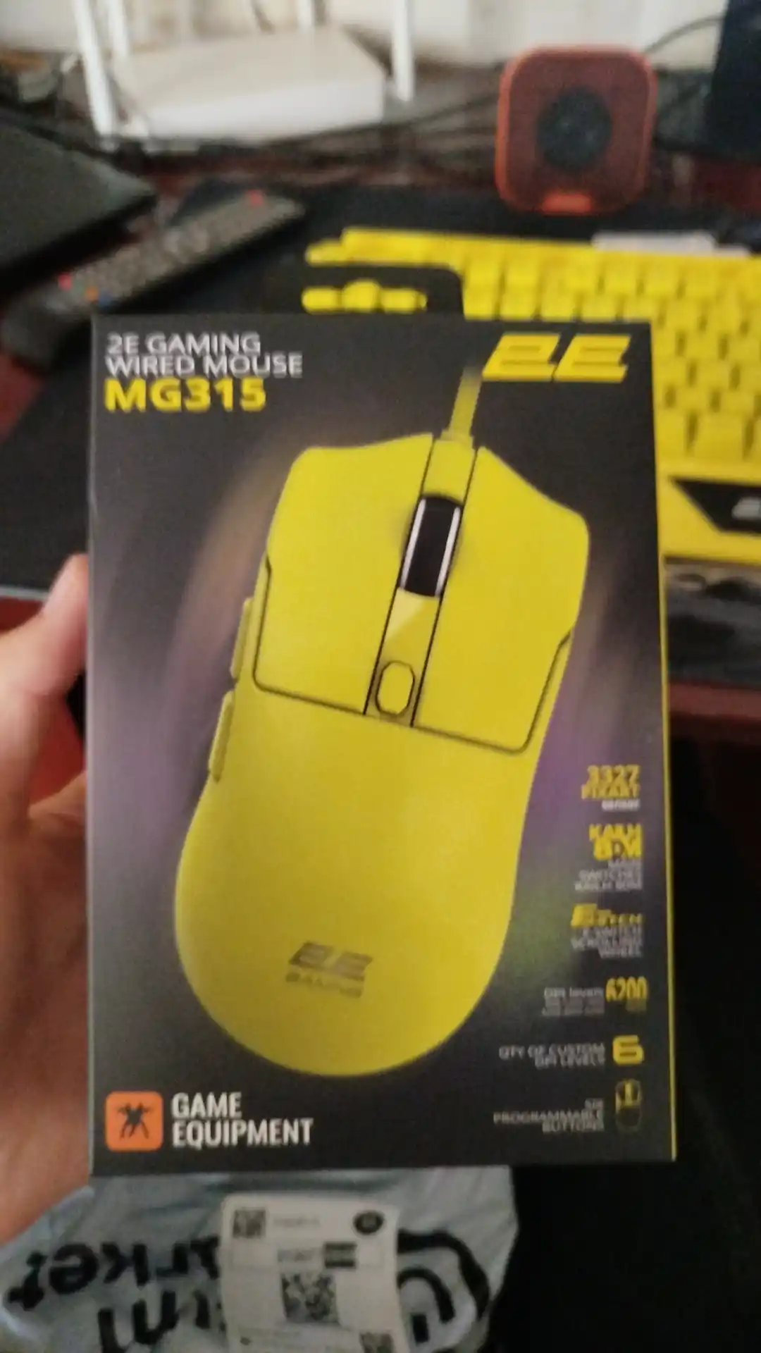 Игровая мышь 2E GAMING MG315, USB-A, до 12 400 DPI, 50 г, 4 цвета