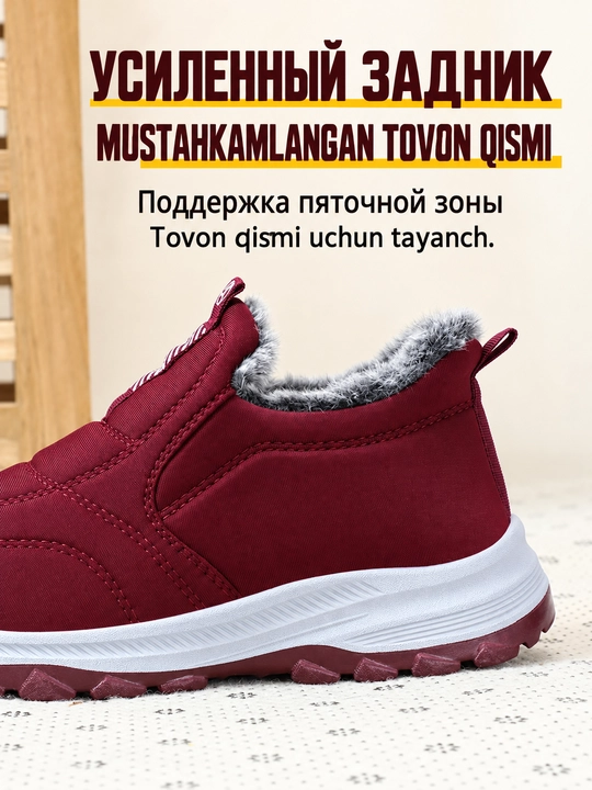 Ayollar sliponlari DISHER WarmStep, qishki, issiq, qulay, 1 o’lcham katta oling