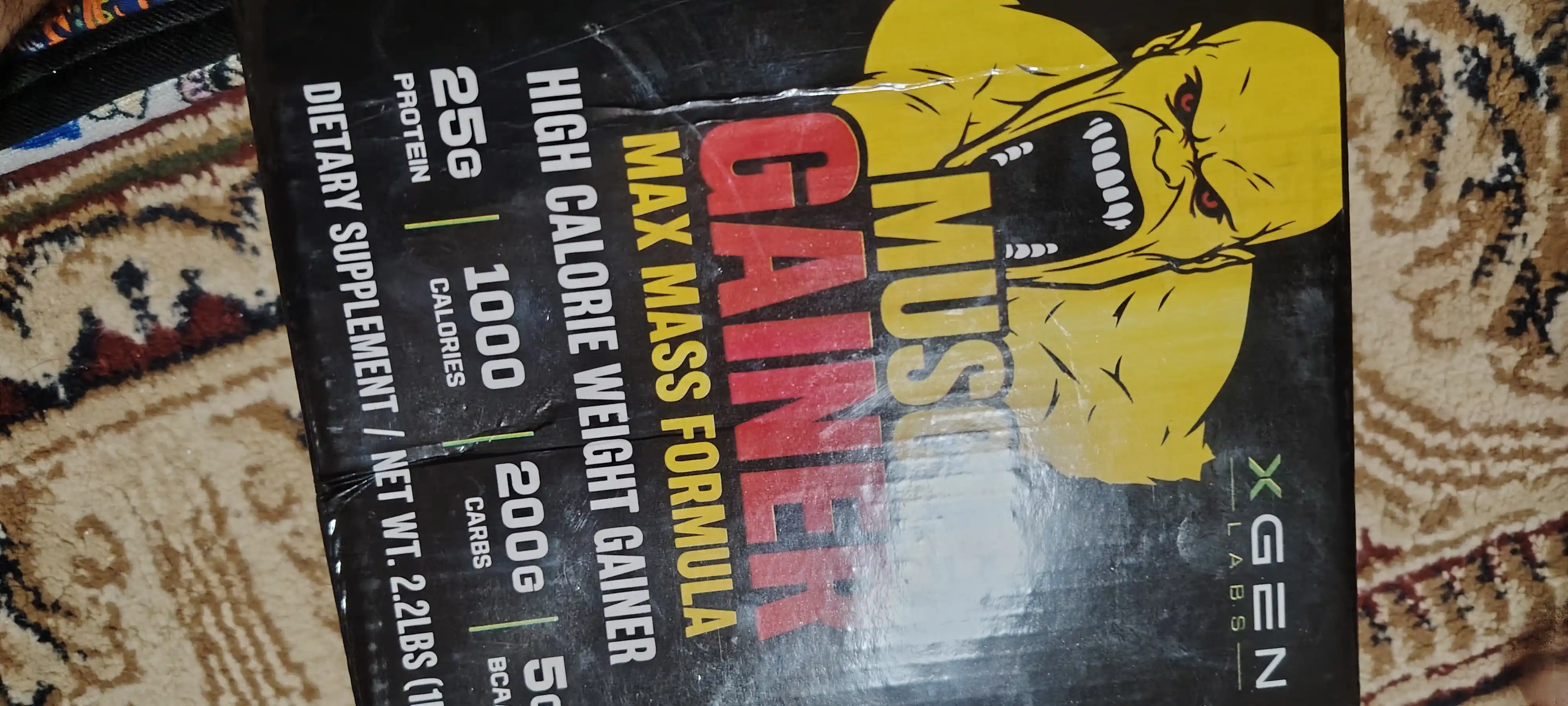 Mushak massasini oshirish uchun MUSCLE GAINER geyneri, 1-3-7 kg