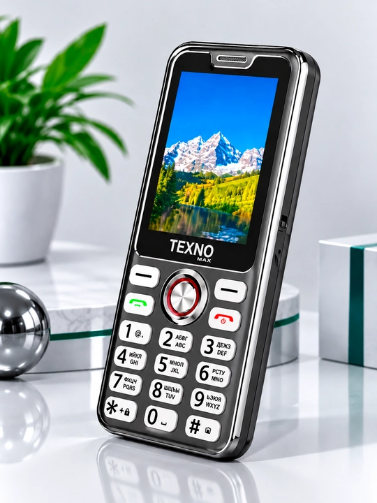 Texnomax 025 кнопочный телефон с двумя SIM, ярким экраном и удобным интерфейсом