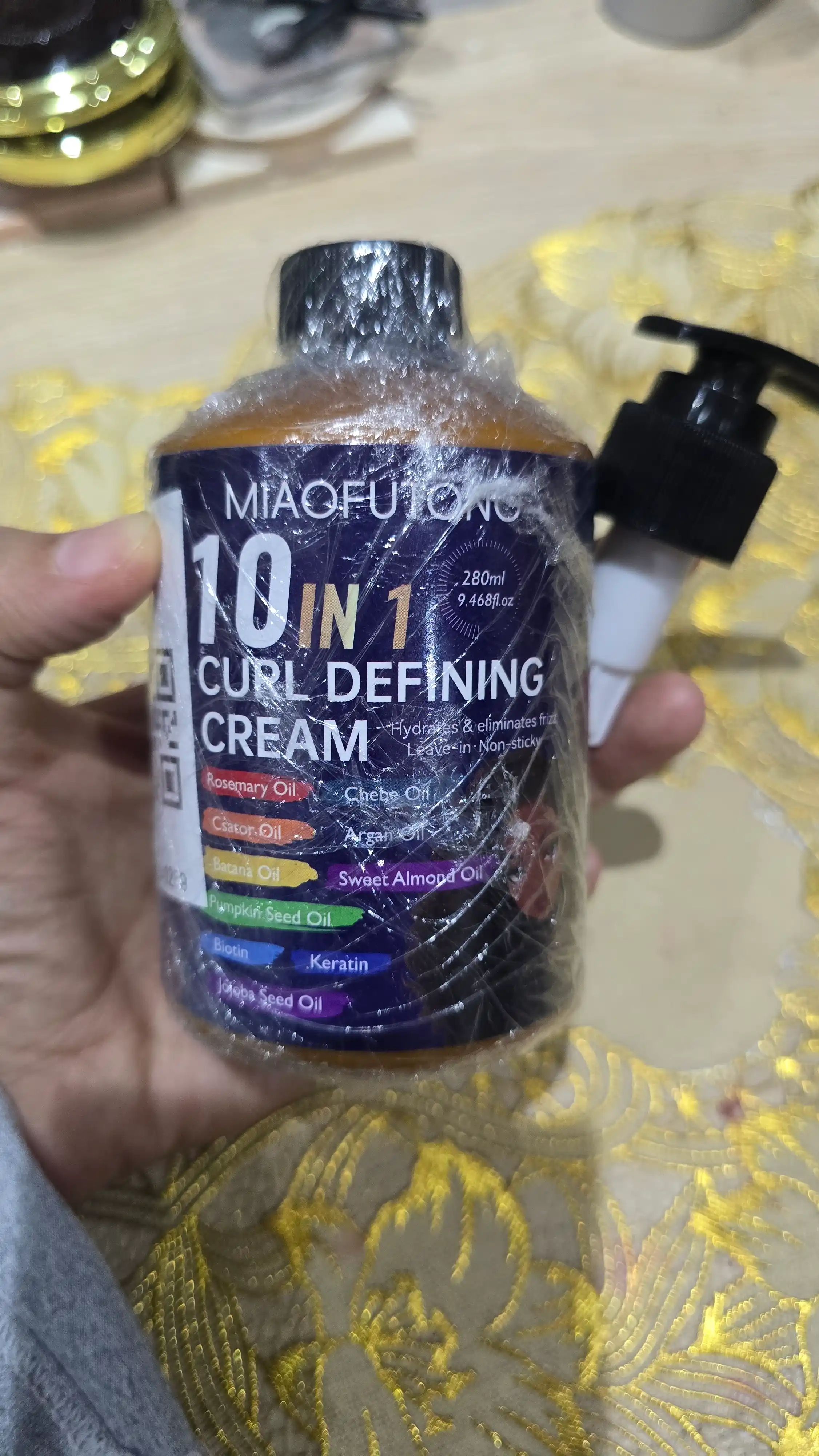 Krem Jingalak soch uchun, namlovchi effect, keratin lik, quruq sochlarga, silliq effect