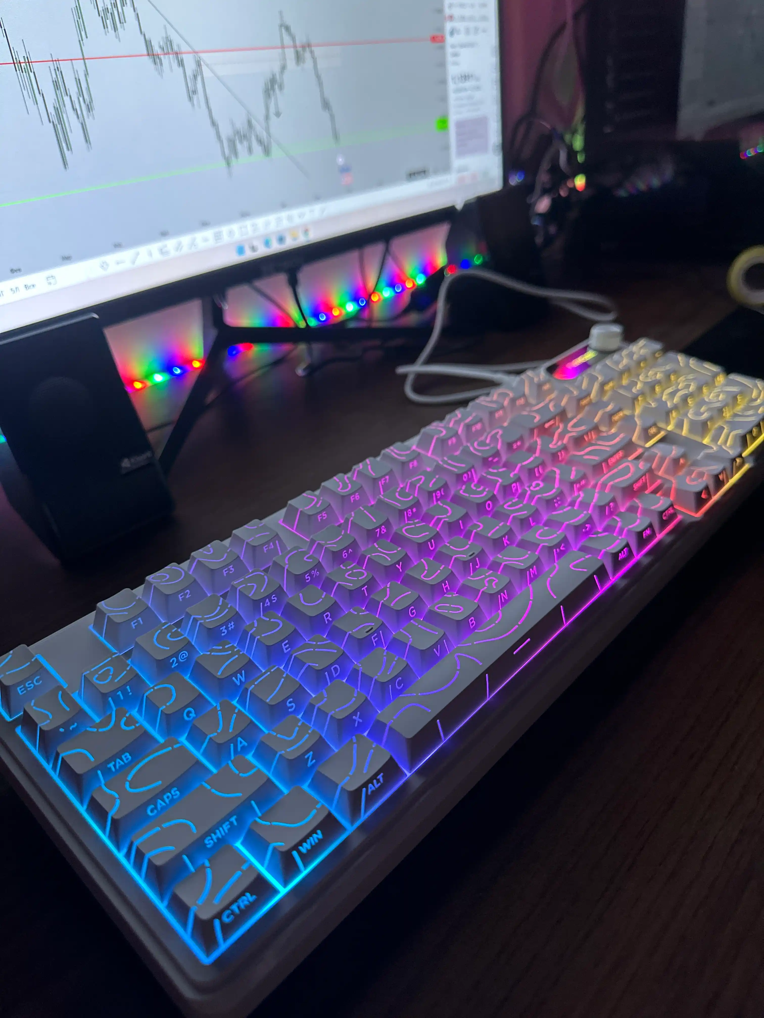 Geymerlar uchun membrana klaviatura Furycube IP98 RGB yoritgichlar bilan