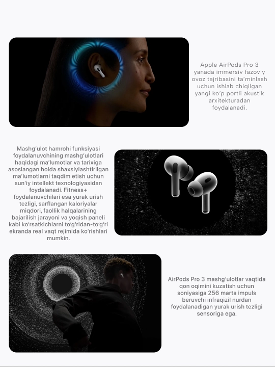 Simsiz quloqchinlar Apple AirPods pro 3 type-c