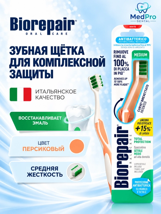Зубная щётка Biorepair - Soft, Super Soft и Medium - 