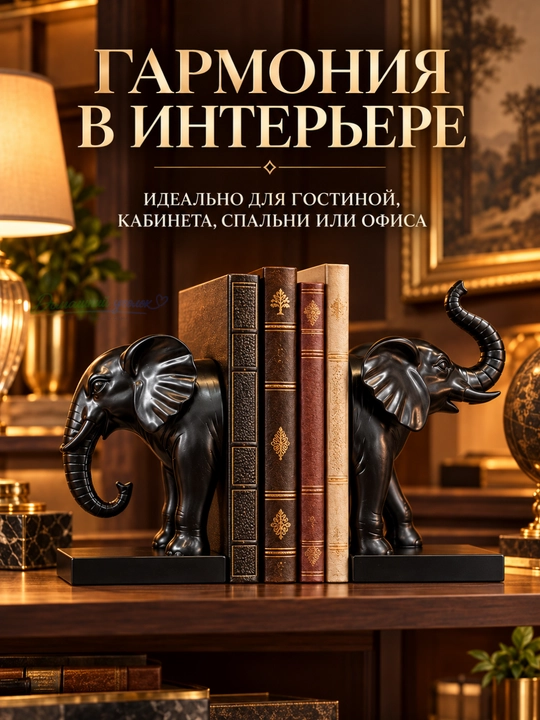 Декоративные подставки для книг , комплект из 2 частей, интерьерный декор