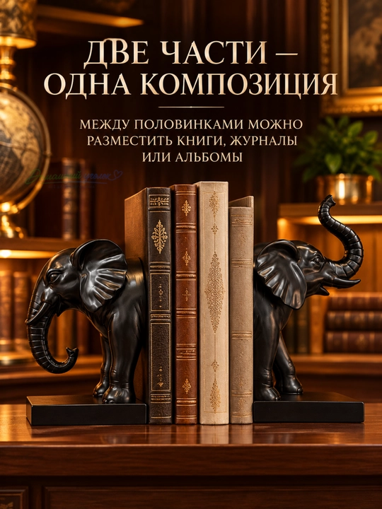 Декоративные подставки для книг , комплект из 2 частей, интерьерный декор